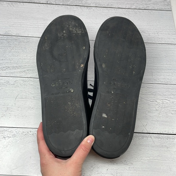 GREATS Leather Sneakers in Black 13 BS3 - Picture 7 of 8